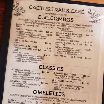 Cactus Trails Cafe - Menu - Breakfast & Brunch Near Me - Twentynine Palms, California Cactus Trails Cafe - Menu - Breakfast & Brunch Near Me - Twentynine Palms, California