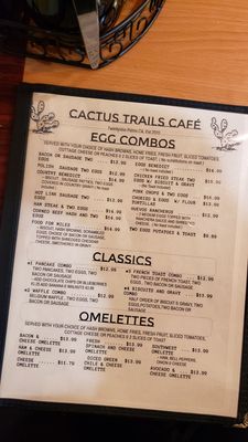 Menu photo 6 Cactus Trails Cafe Twentynine Palms, CA Menu photo 6 Cactus Trails Cafe Twentynine Palms, CA
