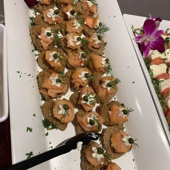 Chef's Catering - Heart shaped smoked salmon on toast - Caterers Near Me Chef's Catering - Heart shaped smoked salmon on toast - Caterers Near Me