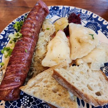 Pierogi Kitchen - The kielbasa platter, so delicious - Polish Near Me - Chicago, Illinois Pierogi Kitchen - The kielbasa platter, so delicious - Polish Near Me - Chicago, Illinois
