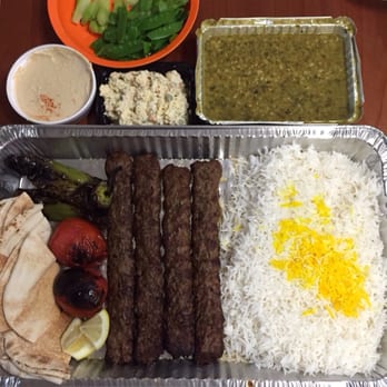 Heidar Baba - 2 orders of koubideh plate, side order of hummus and lentil barley soup. - Middle Eastern Near Me - Pasadena, California