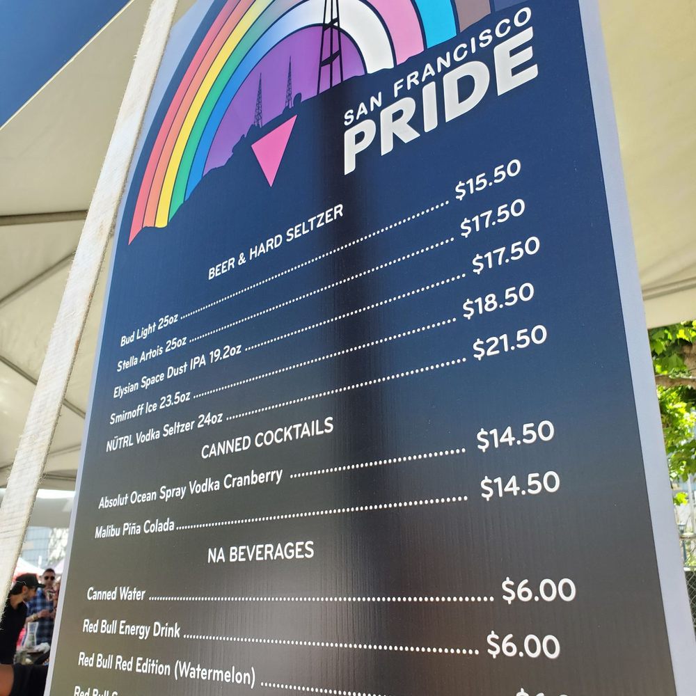 San Francisco Pride - Bar/drink menu - Festivals Near Me - San Francisco, California San Francisco Pride - Bar/drink menu - Festivals Near Me - San Francisco, California