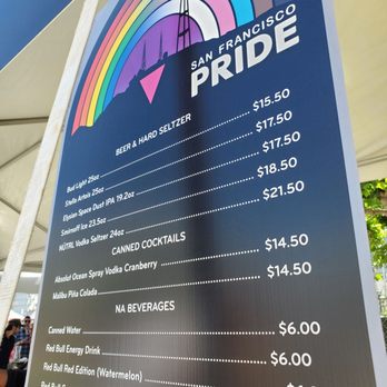 San Francisco Pride - Bar/drink menu - Festivals Near Me - San Francisco, California San Francisco Pride - Bar/drink menu - Festivals Near Me - San Francisco, California