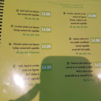 Nguyen Phi - Menu - Vietnamese Near Me - Montreal, Quebec