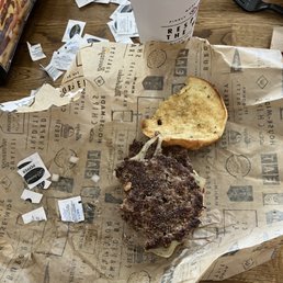 Dry cold steakhouse burger at wayback Dry cold steakhouse burger at wayback