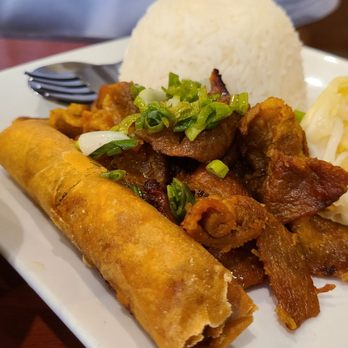 Pho 2012 Bistro - Rice with grilled pork & eggroll ($9.25) - Vietnamese Near Me - Anaheim, California