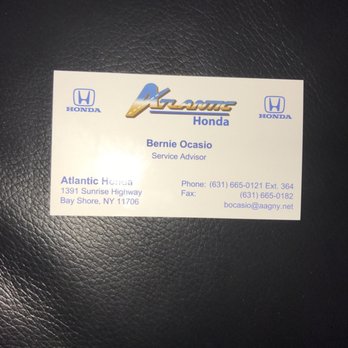 Atlantic Honda - Received very good customer service from Bernie - Car Dealers Near Me - Bay Shore, New York Atlantic Honda - Received very good customer service from Bernie - Car Dealers Near Me - Bay Shore, New York