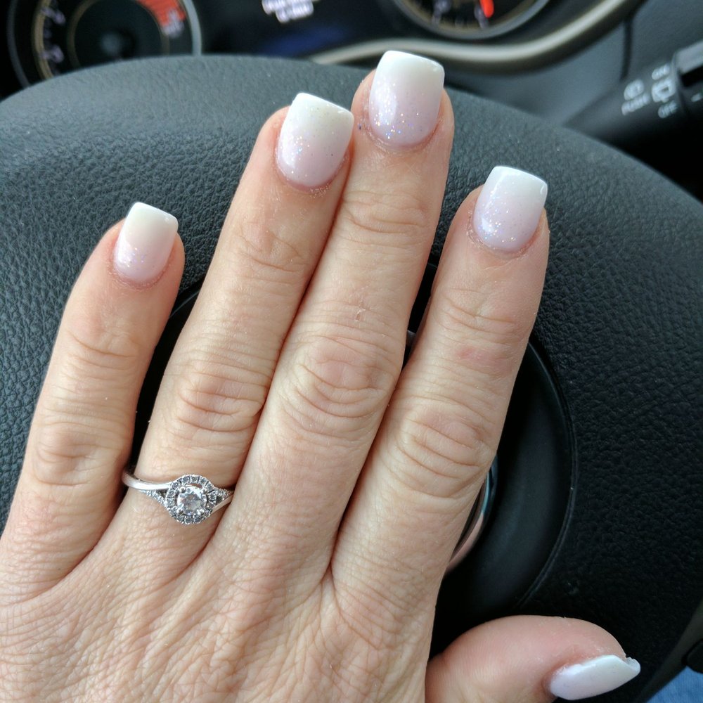 Lush Nail Spa - Beautiful bridal nails. Pink and white ombre with glitter. Love love love. Lee was my nail technician - Nail Salons Near Me - Aurora, Colorado Lush Nail Spa - Beautiful bridal nails. Pink and white ombre with glitter. Love love love. Lee was my nail technician - Nail Salons Near Me - Aurora, Colorado