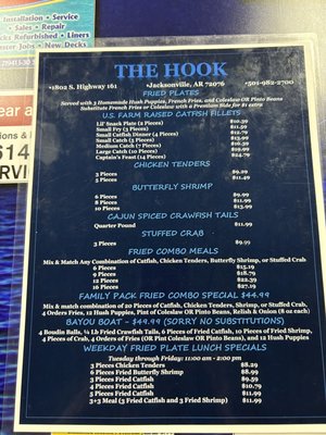 Menu photo 2 The Hook Jacksonville, AR