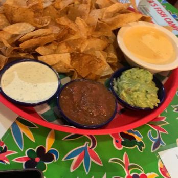 Tia Juanita’s Fish Camp - Dip trio appetizer.. the dips were amazing as well as the chili on the chips - Seafood Near Me - Lufkin, Texas Tia Juanita’s Fish Camp - Dip trio appetizer.. the dips were amazing as well as the chili on the chips - Seafood Near Me - Lufkin, Texas