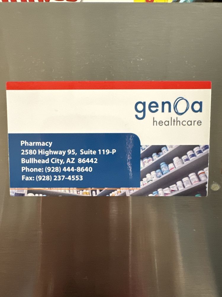 GENOA HEALTHCARE PHARMACY Updated June 2025 2580 Hwy 95, Bullhead