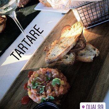 Quai99 - Tartare de Saumon et frites (délicieuses) - Seafood Near Me - Longueuil, Quebec