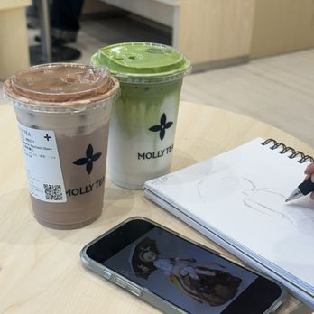 Molly Tea - White Champaca Hazelnut Choco Lava,  Premium Jasmine Matcha - Bubble Tea Near Me - San Gabriel, California
