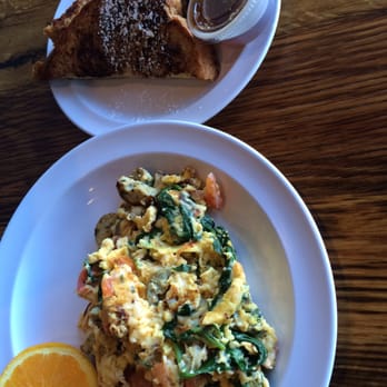 The Nosh Cafe - Chicken applewood scramble and French toast - Bagels Near Me - Phoenix, Arizona