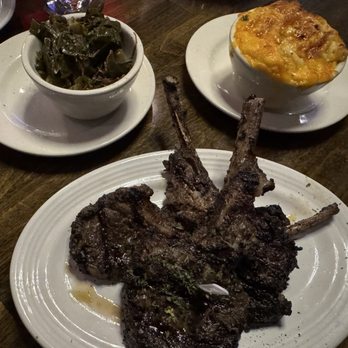 Taste Kitchen + Bar - Jerk Lamb Chops, Collard Greens, and Smoked Gouda Mac and Cheese - Comfort Food Near Me - Sugar Land, Texas Taste Kitchen + Bar - Jerk Lamb Chops, Collard Greens, and Smoked Gouda Mac and Cheese - Comfort Food Near Me - Sugar Land, Texas