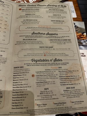 Menu photo 4 Cracker Barrel Old Country Store Dry Ridge, KY