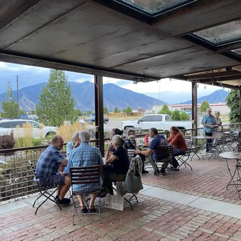Strap Tank Brewery - Patio and view - American Near Me - Springville, Utah Strap Tank Brewery - Patio and view - American Near Me - Springville, Utah