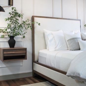 Feroz Creatif Designs - Clean, simple, symmetry, wall moldings and lime wash make this bedroom a sanctuary for our client. - Interior Design Near Me Feroz Creatif Designs - Clean, simple, symmetry, wall moldings and lime wash make this bedroom a sanctuary for our client. - Interior Design Near Me