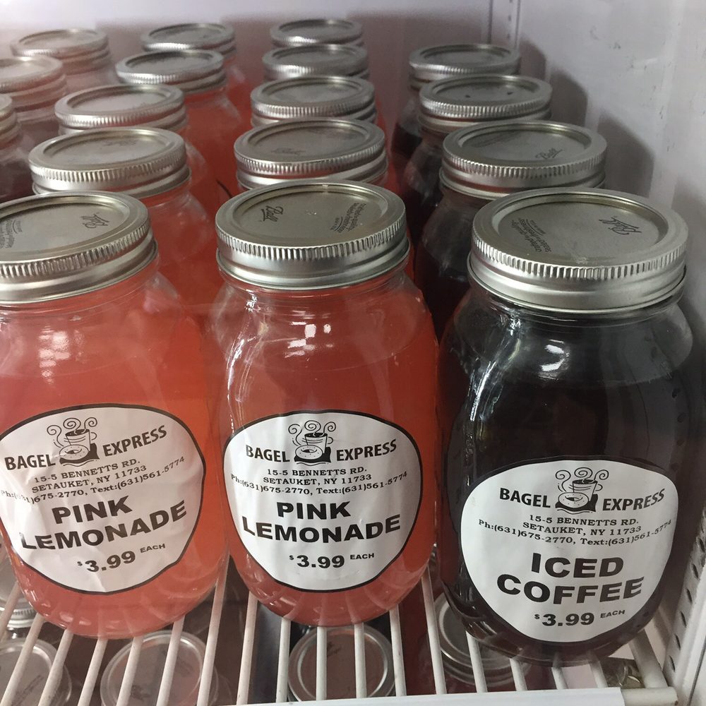 Bagel Express - Mason jar drinks - Bagels Near Me - East Setauket, New York Bagel Express - Mason jar drinks - Bagels Near Me - East Setauket, New York