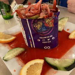Takis ceviche appetizer