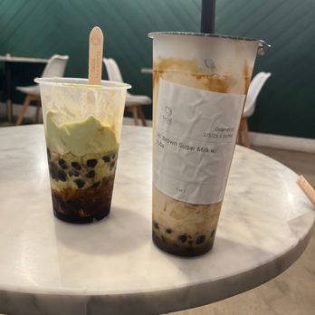 Jade Tea House - Brown suegra boba swirl ice cream16. Brown Sugar Milk w/ Boba - Desserts Near Me - Davie, Florida