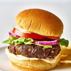 Burger Bros - Black Bean Veggie Burger. Burger Bros At Towson.
