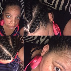 Mariama Hair Braiding - A collage of my new hairdo