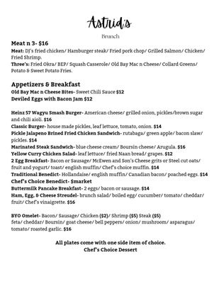 Menu photo 3 Astrid's Vestavia Hills, AL Menu photo 3 Astrid's Vestavia Hills, AL