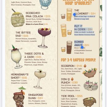 Stowaway - Menu - Tiki Bars Near Me - Tustin, California