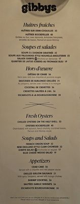 Menu photo 4 Gibbys Montreal, QC Menu photo 4 Gibbys Montreal, QC