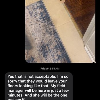 New Image Cleaning Service - She responding seeing how dirty the floors were left ! - Home Cleaning Near Me - Richmond, Virginia