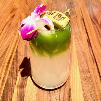 JINYA Ramen Bar - SouthPark - Lemonade Matcha Mocktail (before mixing) - Ramen Near Me - Charlotte, North Carolina JINYA Ramen Bar - SouthPark - Lemonade Matcha Mocktail (before mixing) - Ramen Near Me - Charlotte, North Carolina