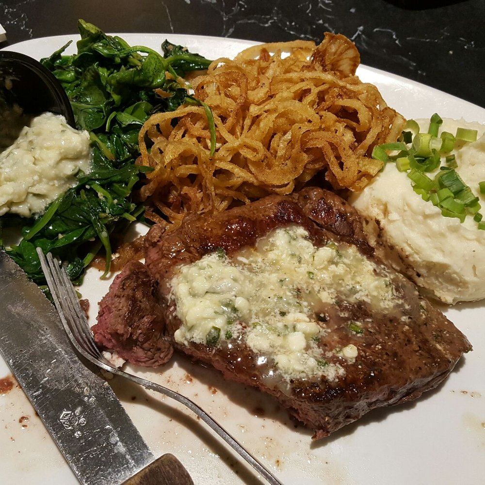 Silver Diner - The mashed potatoes were the best part... wtf is this pile of greasy onion strings? 18$ worth of tough steak!! - Diners Near Me - McLean, Virginia Silver Diner - The mashed potatoes were the best part... wtf is this pile of greasy onion strings? 18$ worth of tough steak!! - Diners Near Me - McLean, Virginia