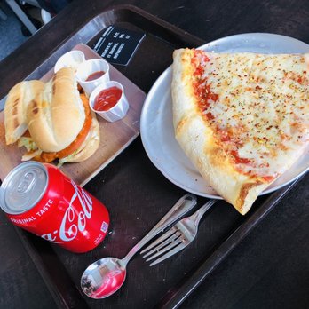 Sundeck - Buffalo Chicken sandwich and cheese pizza - American Near Me - Aspen, Colorado