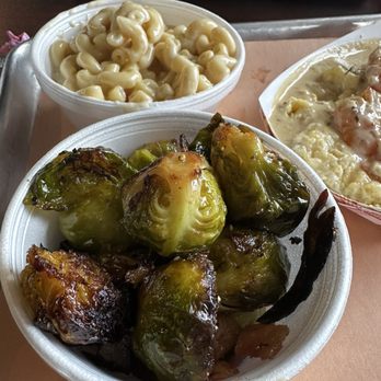 Fire Craft BBQ - Brussel sprouts and Mac n cheese - Caterers Near Me - Kingwood, Texas Fire Craft BBQ - Brussel sprouts and Mac n cheese - Caterers Near Me - Kingwood, Texas