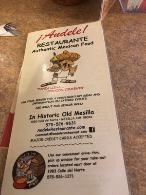 Menu photo 8 Andele Restaurant Mesilla, NM Menu photo 8 Andele Restaurant Mesilla, NM