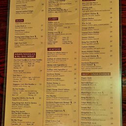 This page of the menu is where the action is. This page of the menu is where the action is.