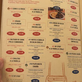 La Cabana Restaurant - Menu - January 2026 - Colombian Near Me - Tampa, Florida La Cabana Restaurant - Menu - January 2026 - Colombian Near Me - Tampa, Florida