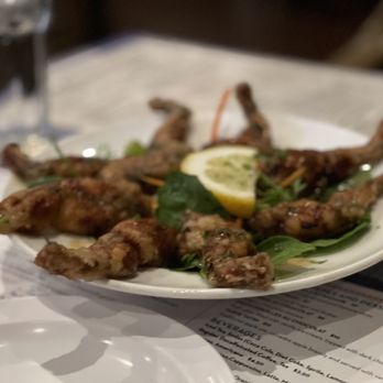 Bistro St Germain - Frog Legs Provençal -- menu says "garlic butter and parsley" but I wouldn't describe it that way. More like a no-heat buffalo wing? - French Near Me - Seal Beach, California Bistro St Germain - Frog Legs Provençal -- menu says "garlic butter and parsley" but I wouldn't describe it that way. More like a no-heat buffalo wing? - French Near Me - Seal Beach, California