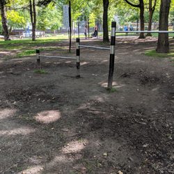 Cedarvale Park - Some of the bars that are part of the workout equipment. July 2019