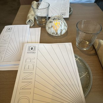 Suspiro - Place setting & menu - Spanish Near Me - San Jose, California