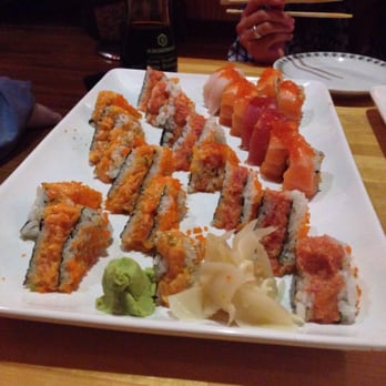 Sakura Restaurant - Spicy salmon and spicy tuna sandwich and Lost Control roll. - Japanese Near Me - Providence, Rhode Island Sakura Restaurant - Spicy salmon and spicy tuna sandwich and Lost Control roll. - Japanese Near Me - Providence, Rhode Island
