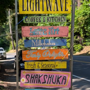 Lightwave Coffee and Kitchen - Sign from the road - Breakfast & Brunch Near Me - Monte Rio, California Lightwave Coffee and Kitchen - Sign from the road - Breakfast & Brunch Near Me - Monte Rio, California