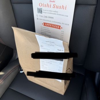 Oishi Sushi - Bag secured. - Bubble Tea Near Me - Buffalo, New York