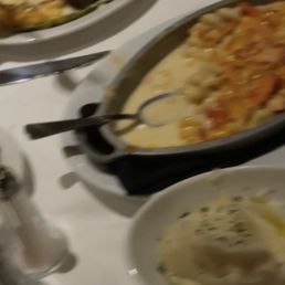 Porter house steak with macaroni and lobster Porter house steak with macaroni and lobster