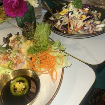 Siam Emerald - Steamed Chicken & Shrimp Dumplings / Kale Salad - Thai Near Me - Rockville Centre, New York Siam Emerald - Steamed Chicken & Shrimp Dumplings / Kale Salad - Thai Near Me - Rockville Centre, New York