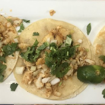 Tacos Rojas - Fish Tacos with plenty of fresh cilantro, onions and lime - Mexican Near Me - Roanoke, Virginia