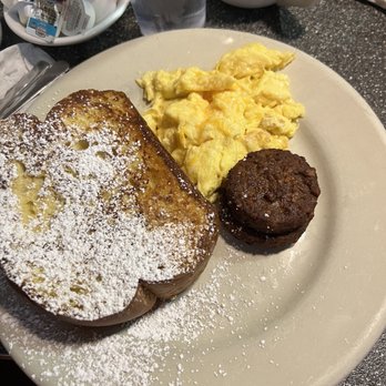 Thumbs Up Diner - French toast, cheese eggs, and vegan sausage. - American Near Me - East Point, Georgia Thumbs Up Diner - French toast, cheese eggs, and vegan sausage. - American Near Me - East Point, Georgia