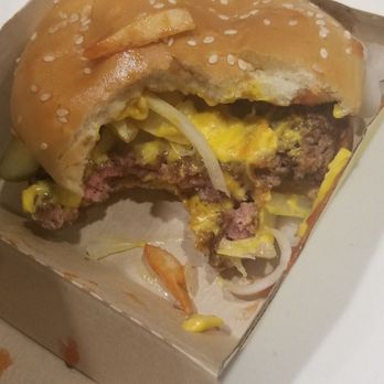 McDonald's - An uncooked burger. - Burgers Near Me - Everett, Washington