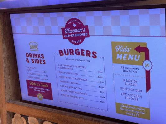 Menu photo 1 Thurman's Old Fashioned Burger Austin, TX Menu photo 1 Thurman's Old Fashioned Burger Austin, TX